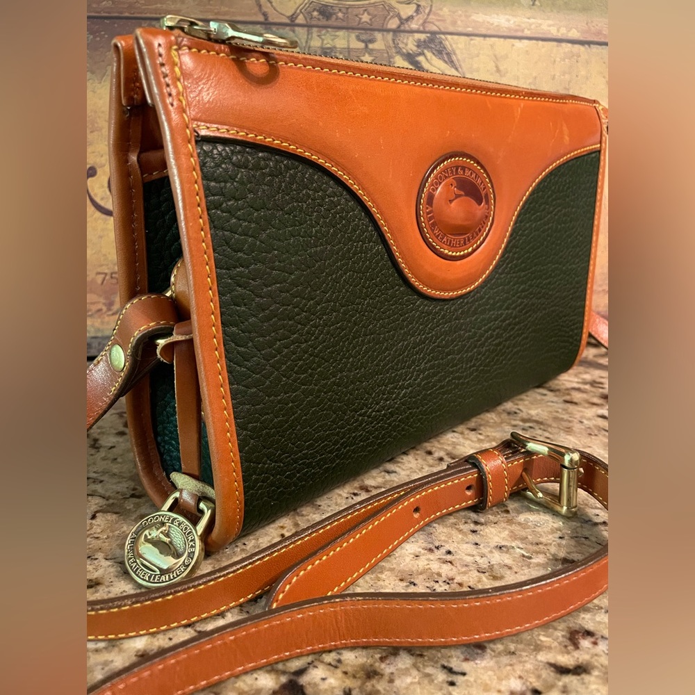 Dooney & Bourke Orange and Green Crossbody Bag